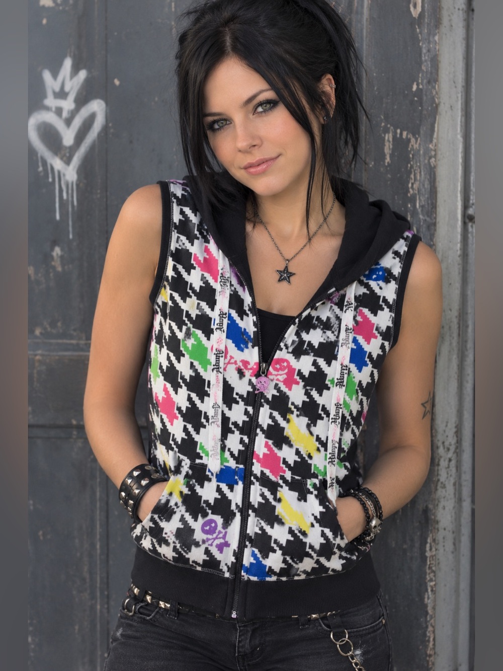 RARE Abbey Dawn by Avril Lavigne Hooded Vest
